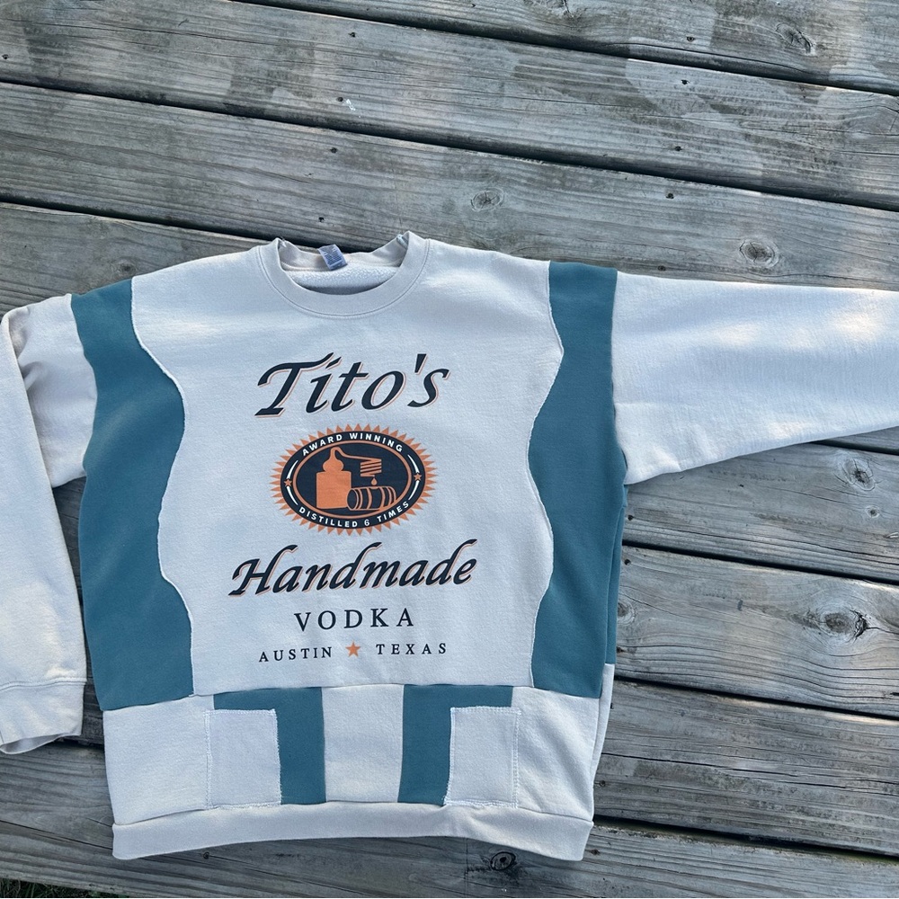 Upcycled Tito’s Crewneck
